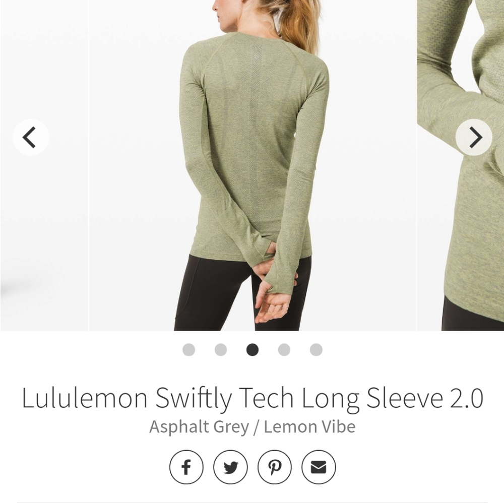 Lululemon Swiftly Tech Long Sleeve 2.0